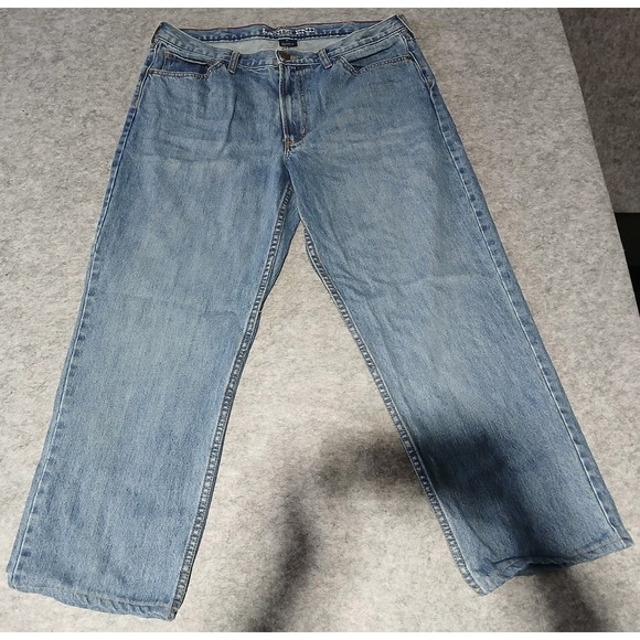 Lands' End Jeans Mens 38x30 Blue Relaxed Fit Light Wash Denim - Picture 1 of 7